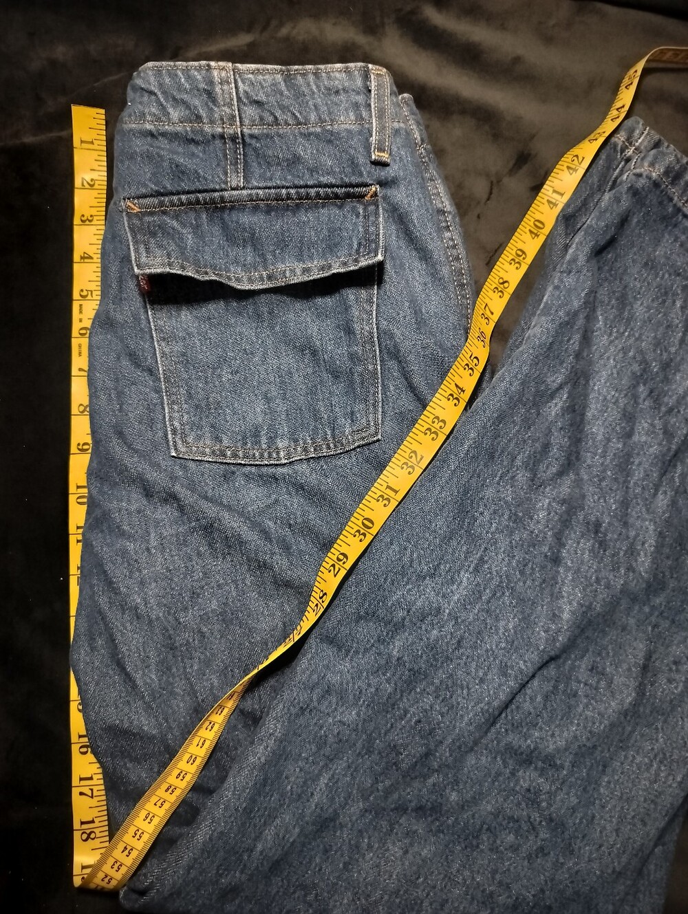 NEW Levi's '94 Baggy Cargo Jeans Wide-Leg Mid-rise y2k Jeans in Medium Blue - 27 - Picture 5 of 8